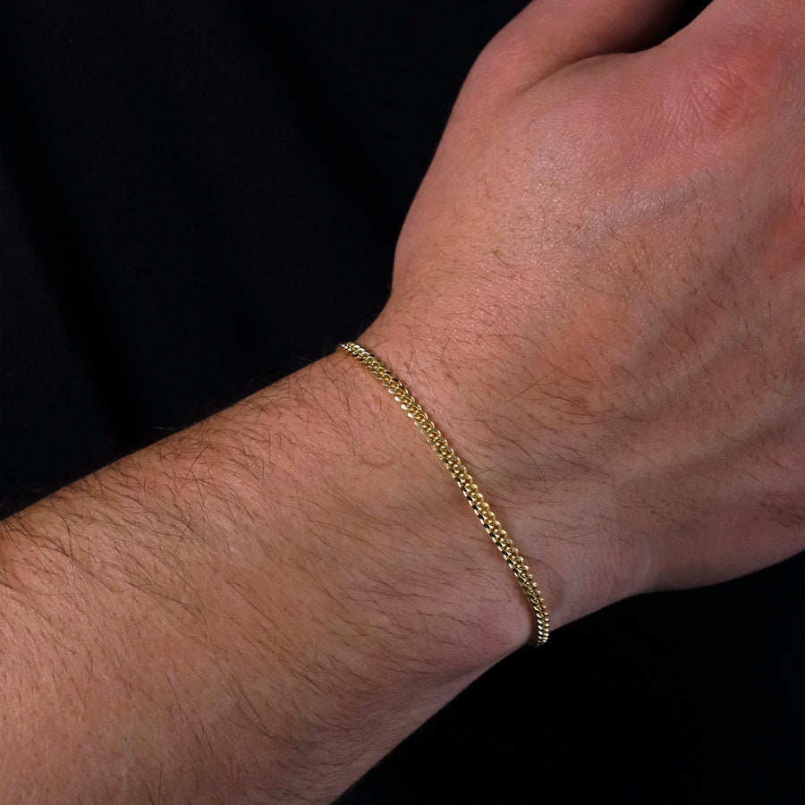 Cuban Link 3mm (Oro Sólido) Pulsera
