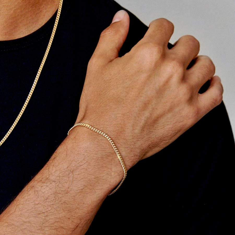 Cuban Link 3mm (Oro Sólido) Pulsera