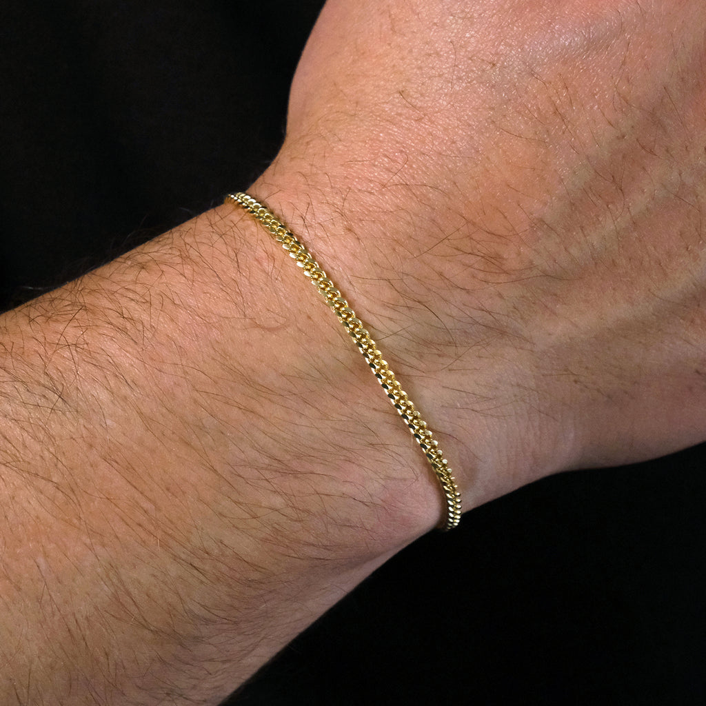 Cuban Link 3mm (Oro Sólido) Pulsera