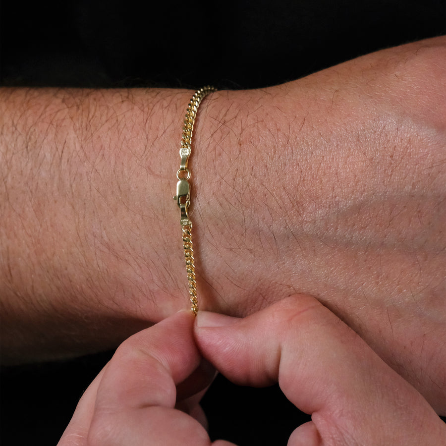 Cuban Link 3mm (Oro Sólido) Pulsera