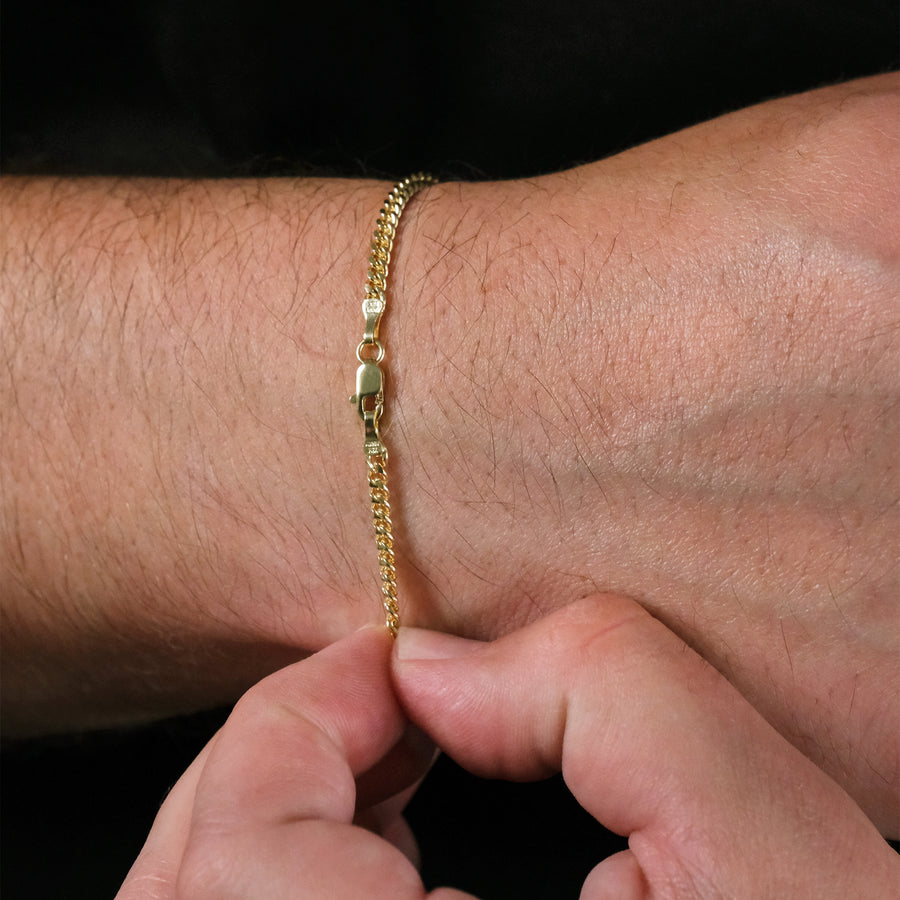 Cuban Link 3mm (Oro Sólido) Pulsera