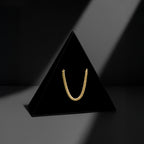 Cuban Link 4mm Broche de Caja (Oro Sólido) Cadena