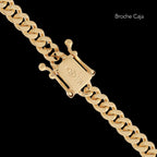 Cuban Link 4mm Broche de Caja (Oro Sólido) Cadena