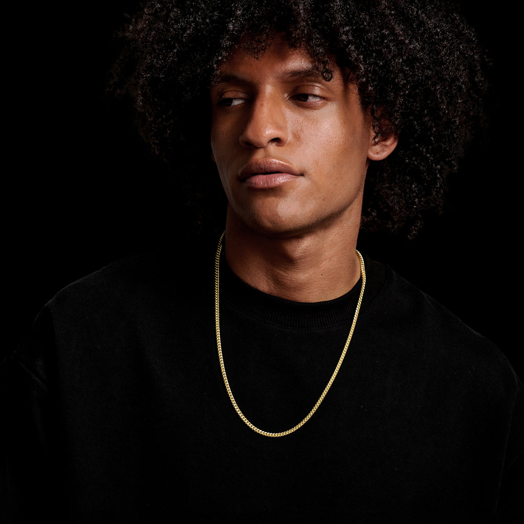 Cadena Cuban Link 4mm Oro Sólido