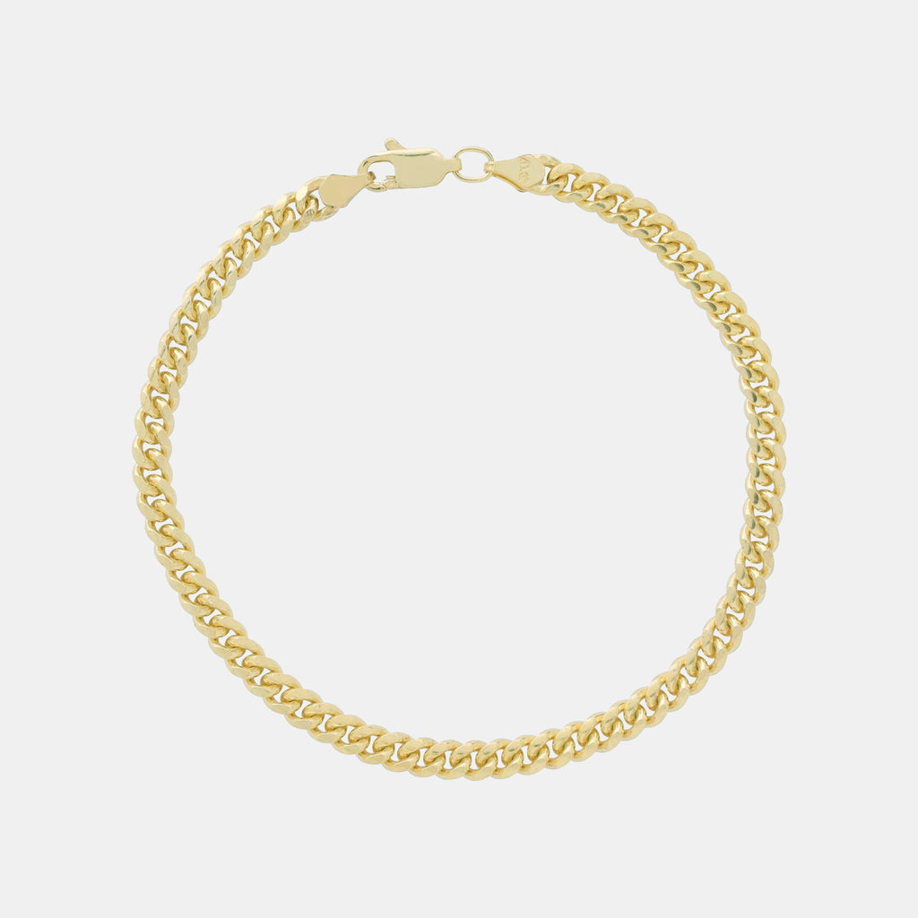 Cuban Link 4mm (Oro Sólido) Pulsera