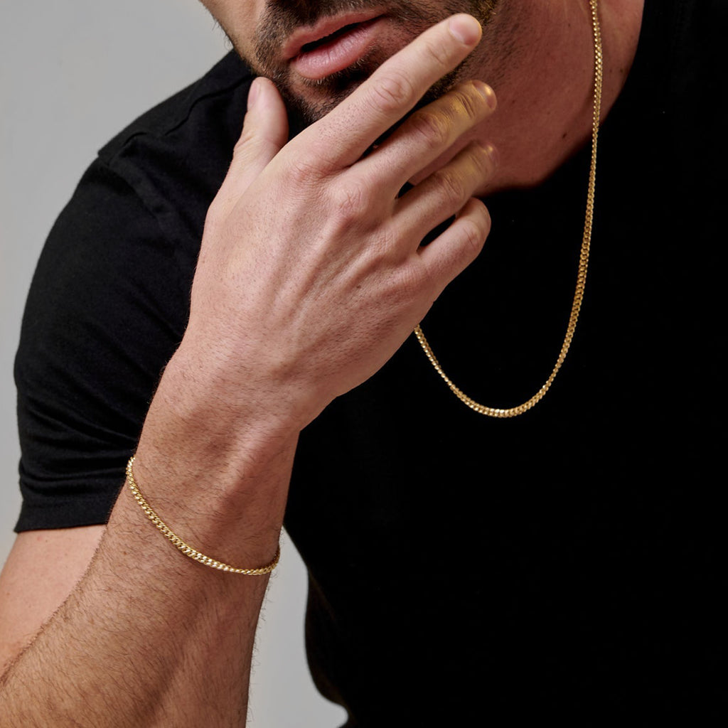 Cuban Link 4mm (Oro Sólido) Pulsera