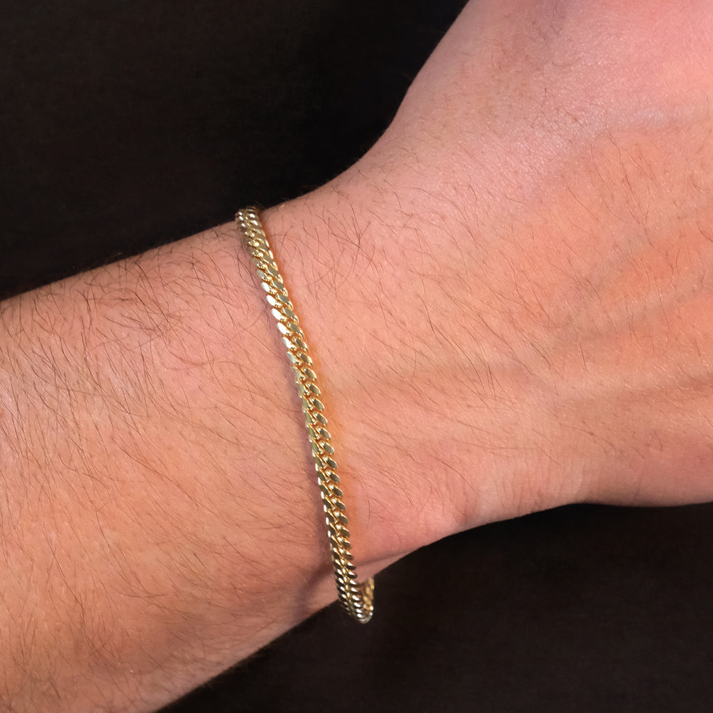 Cuban Link 4mm (Oro Sólido) Pulsera