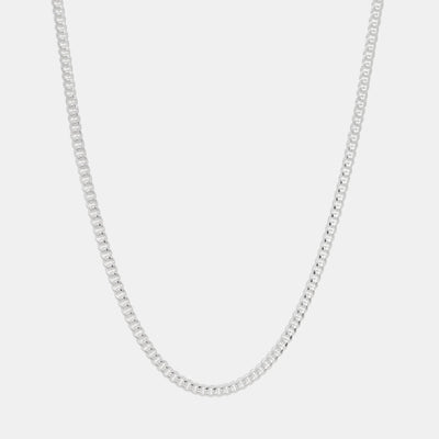 Cadena Cuban Link 4mm Plata