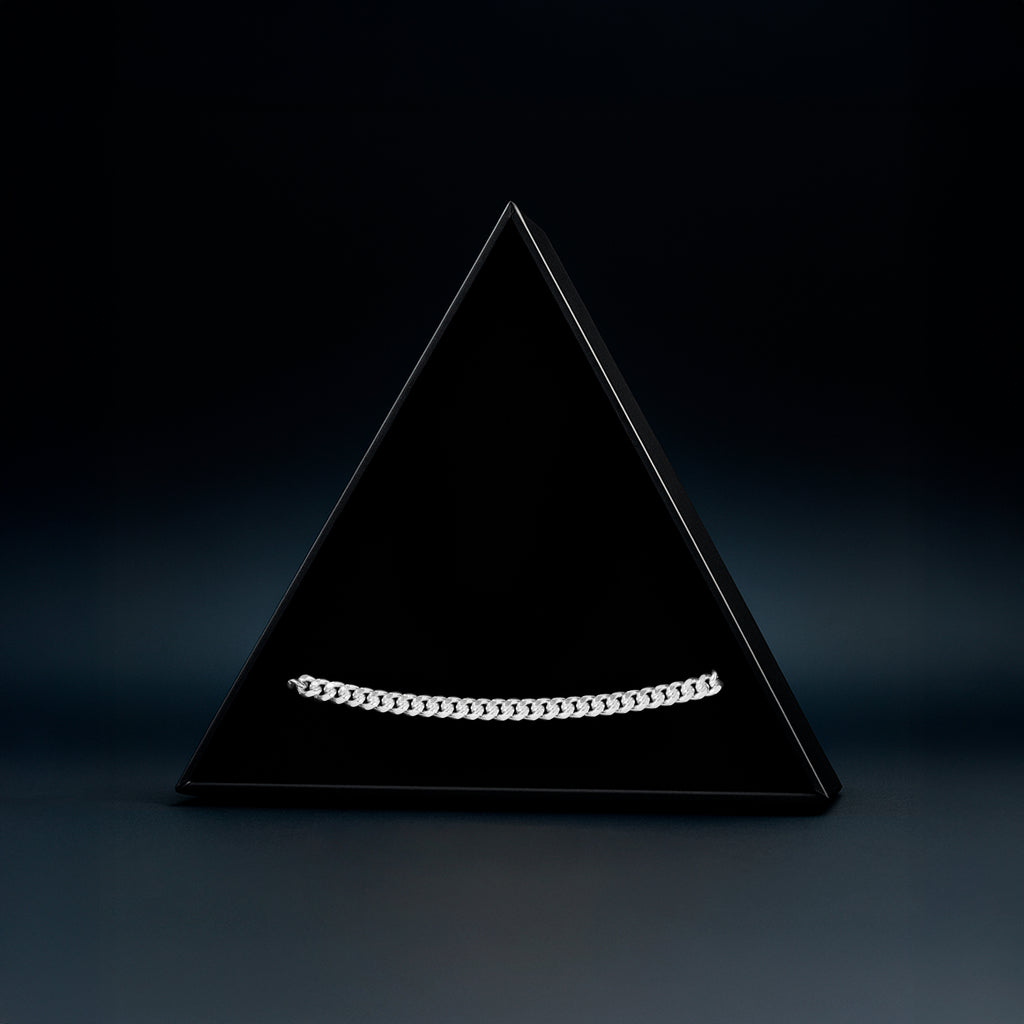 Cuban Link 4mm (Plata) Pulsera