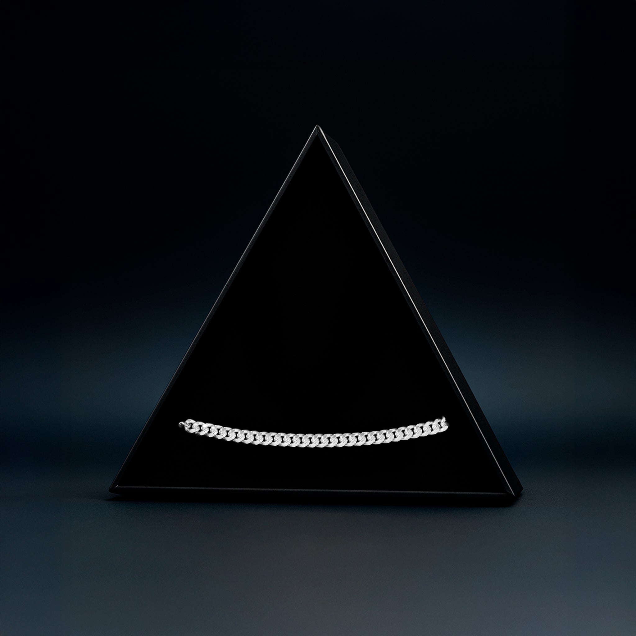 Cuban Link 4mm (Plata) Pulsera