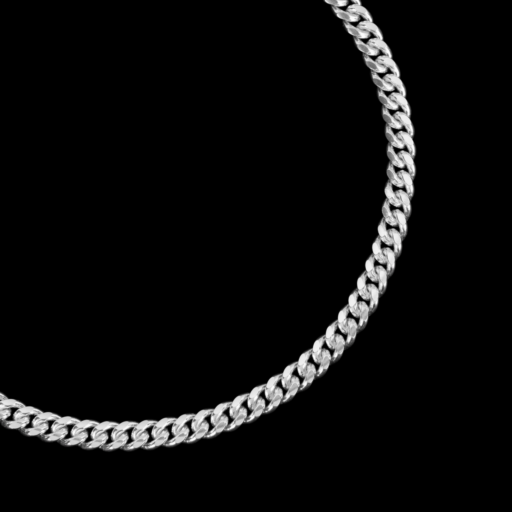 Cuban Link 4mm (Plata) Pulsera
