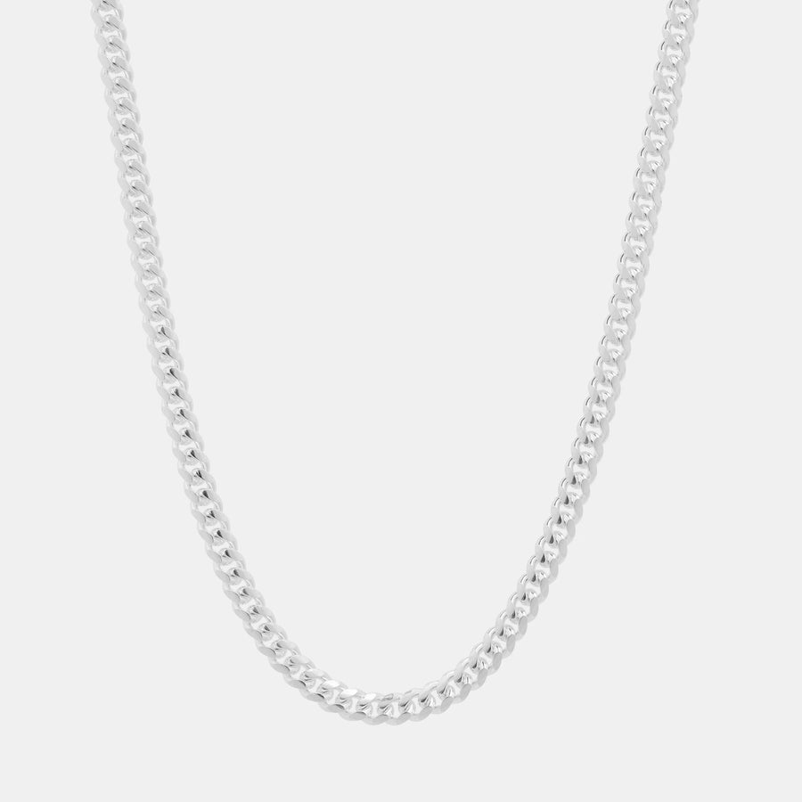 Cadena Cuban Link 5mm Plata