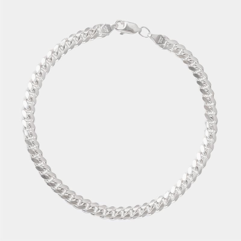 Pulsera Cuban Link 5mm Plata