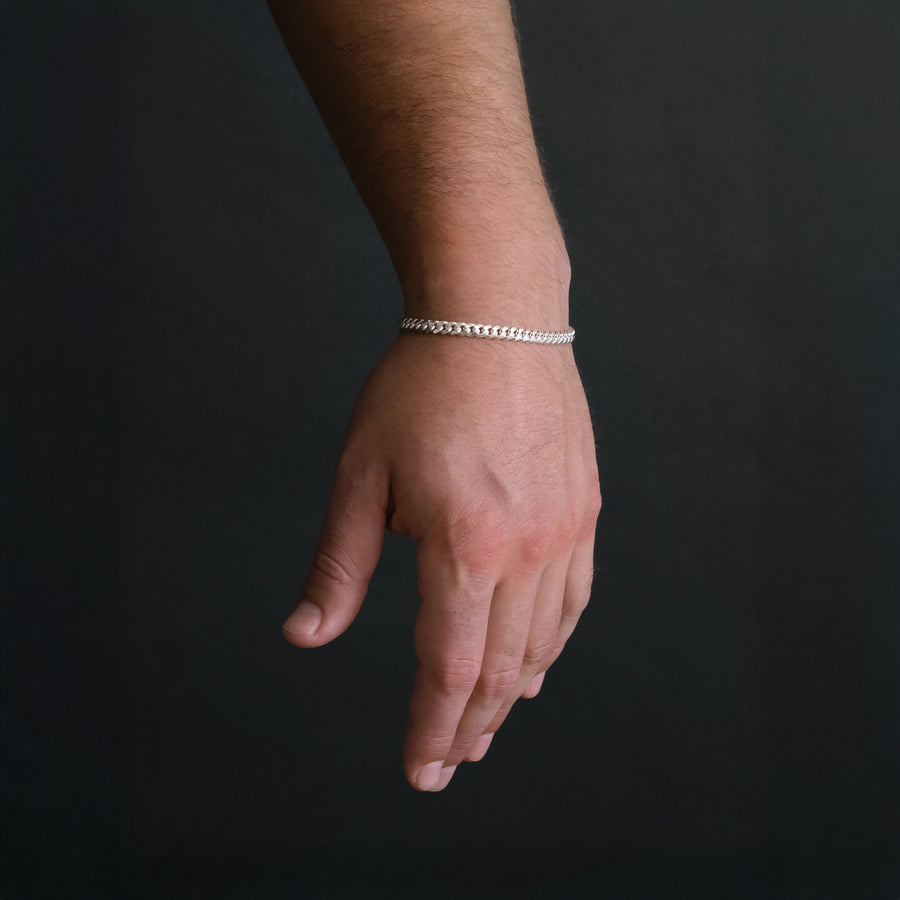 Cuban Link 5mm (Plata) Pulsera