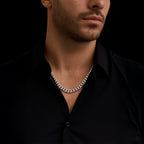Cadena Cuban Link 8mm Plata