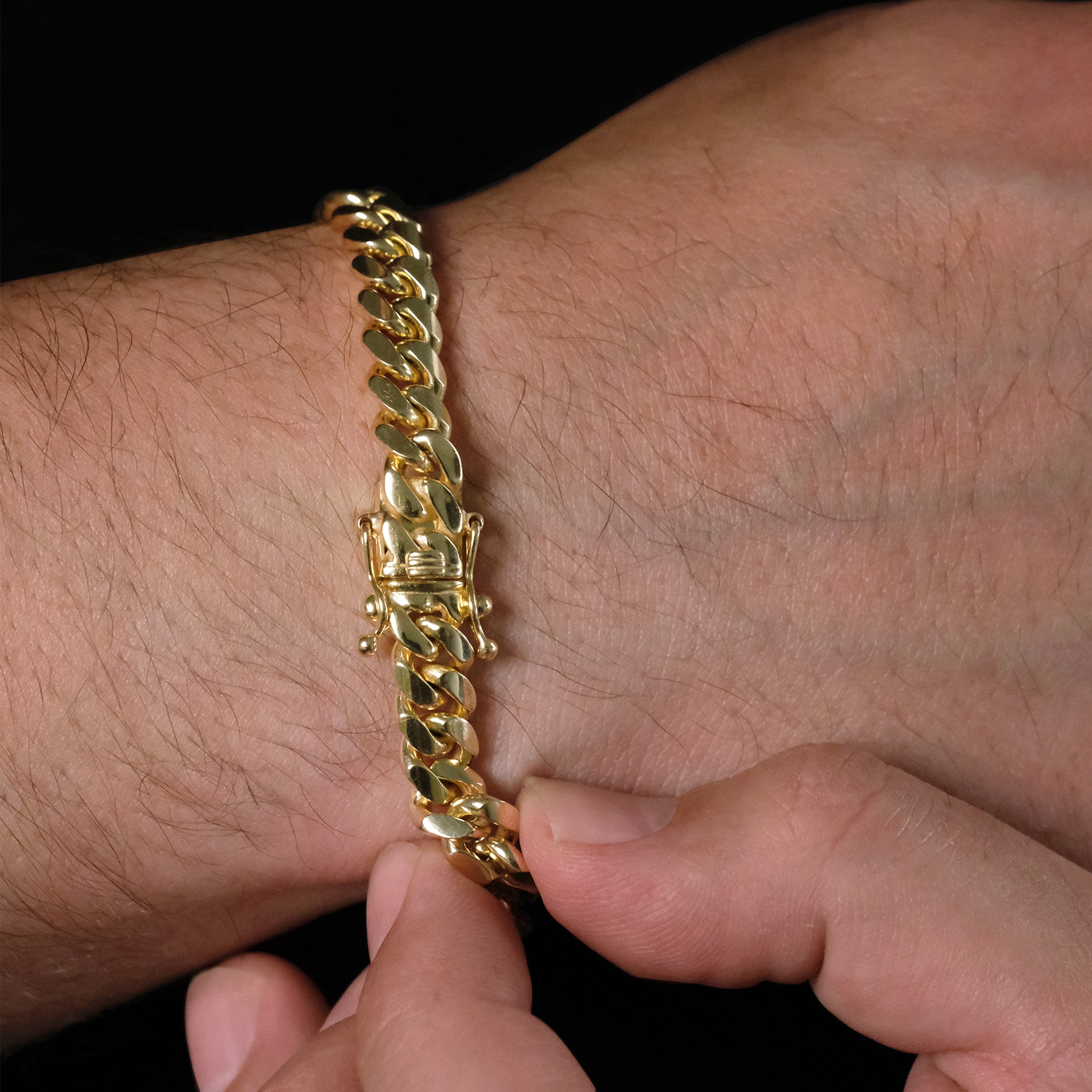 Cuban Link 8mm (Oro Sólido) Pulsera