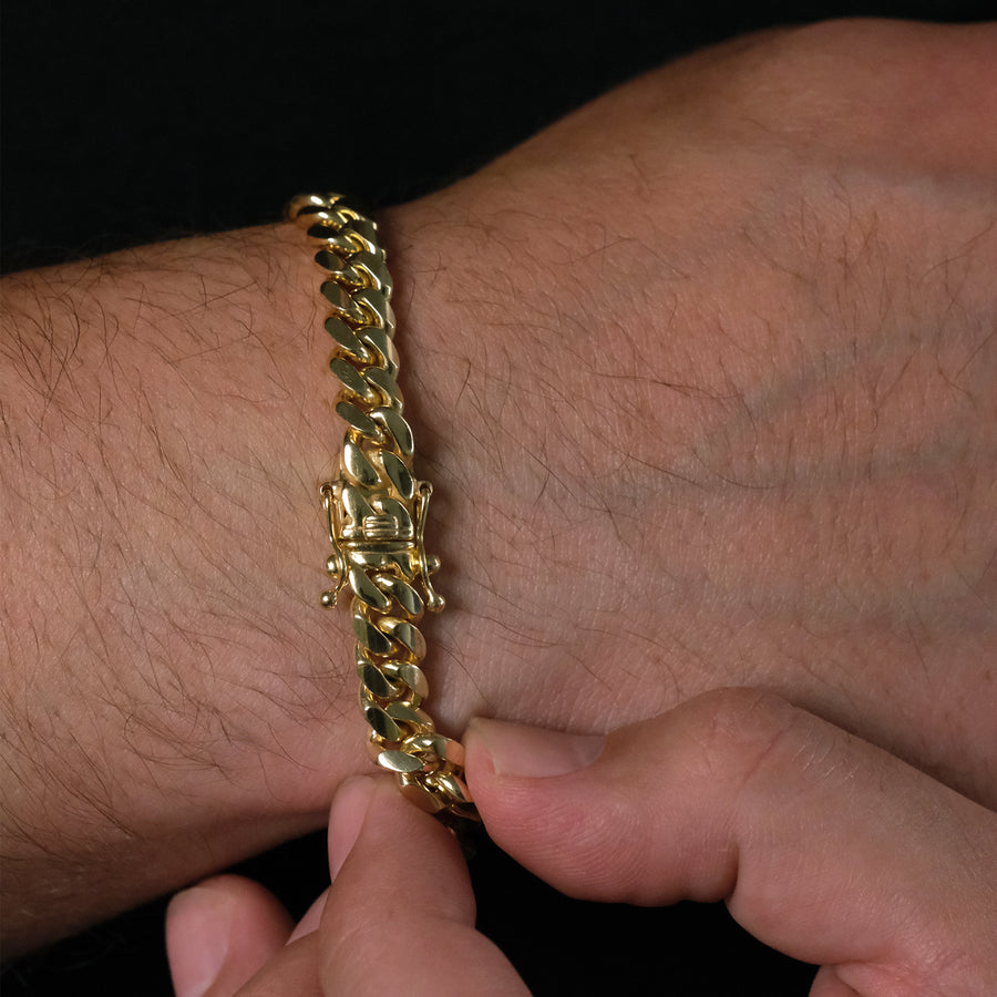 Cuban Link 8mm (Oro Sólido) Pulsera