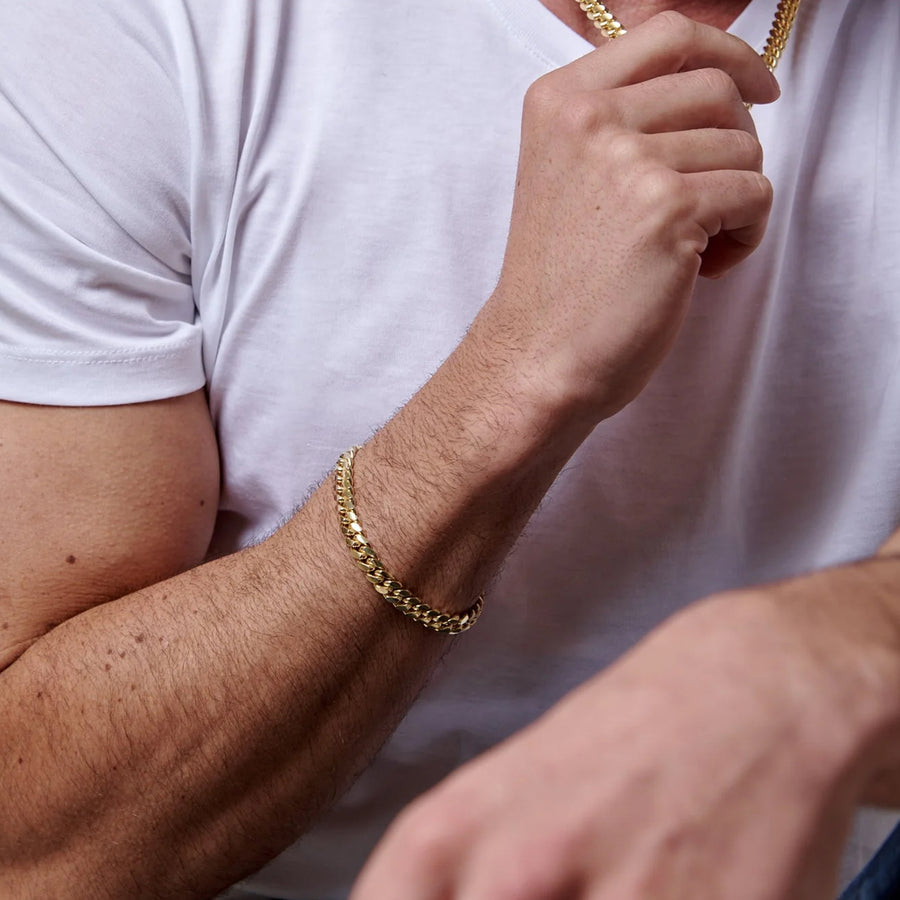 Cuban Link 8mm (Oro Sólido) Pulsera