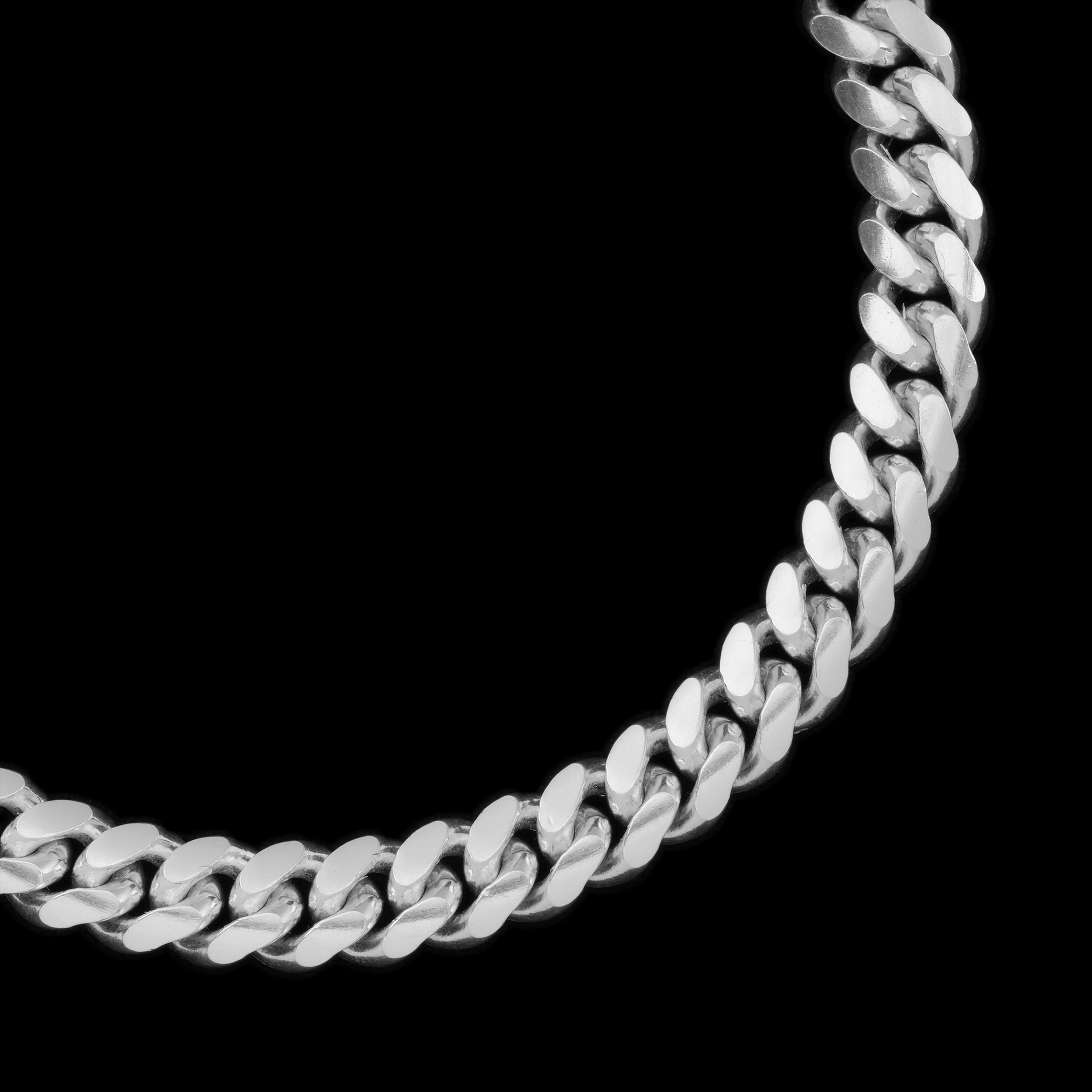 Cuban Link 8mm (Plata) Pulsera