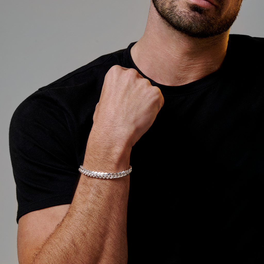Cuban Link 8mm (Plata) Pulsera