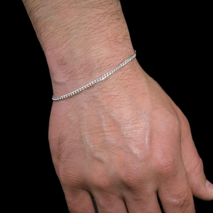 Cuban Link 3mm (Plata) Pulsera