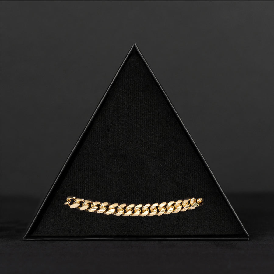 Cuban Link 8mm (Oro Sólido) Pulsera