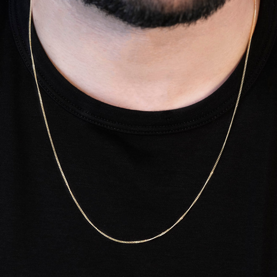 Cuban Link 1mm 14K (Oro Sólido) Cadena