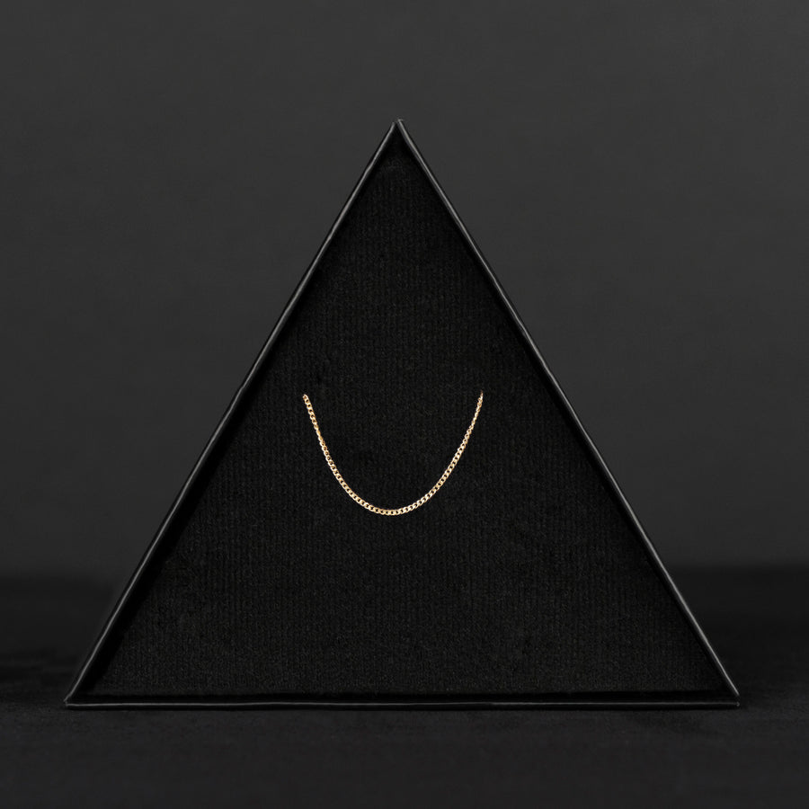 Cuban Link 1mm 14K (Oro Sólido) Cadena