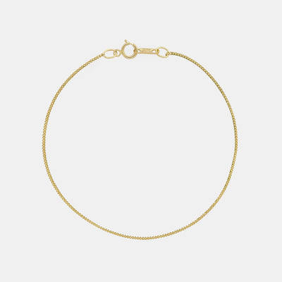 Pulsera Cuban Link 1mm Oro Sólido 14k