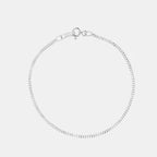 Pulsera Cuban Link 1mm Plata