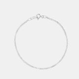 Pulsera Cuban Link 1mm Plata