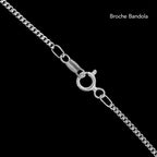 Pulsera Cuban Link 1mm Plata