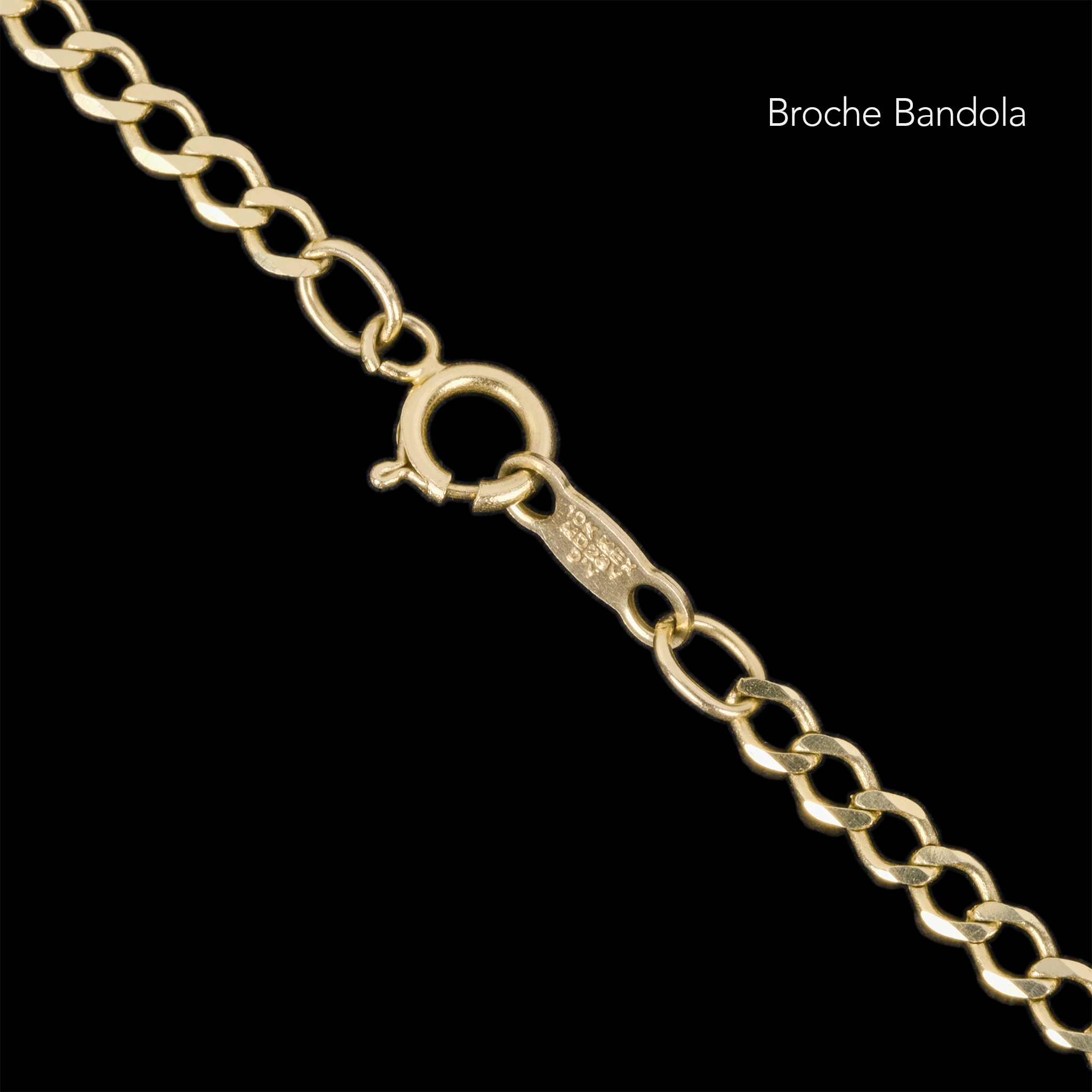 Curb 3mm (Oro Sólido) Cadena