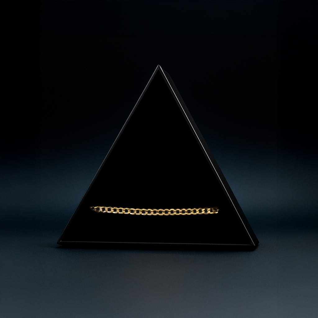 Curb 4mm (Oro Sólido) Pulsera