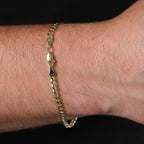 Pulsera Curb 4mm Oro Sólido