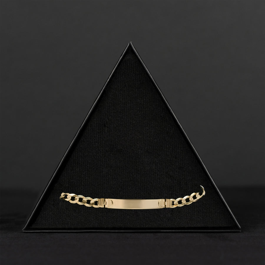 Curb 6mm (Oro Sólido) Placa 5mm Esclava