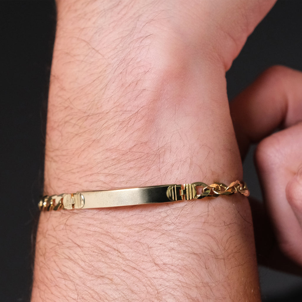 Curb 6mm (Oro Sólido) Placa 5mm Esclava