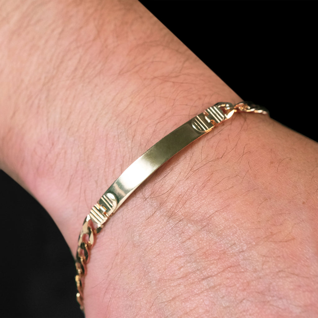 Curb 6mm (Oro Sólido) Placa 5mm Esclava