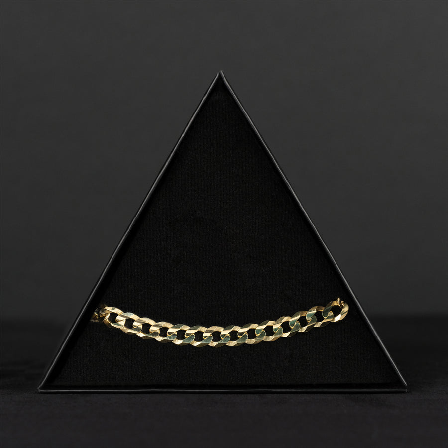Curb 8mm (Oro Sólido) Pulsera