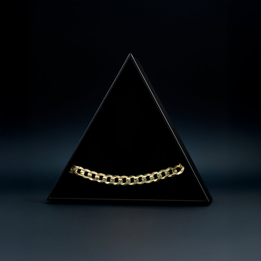 Curb 8mm (Oro Sólido) Pulsera