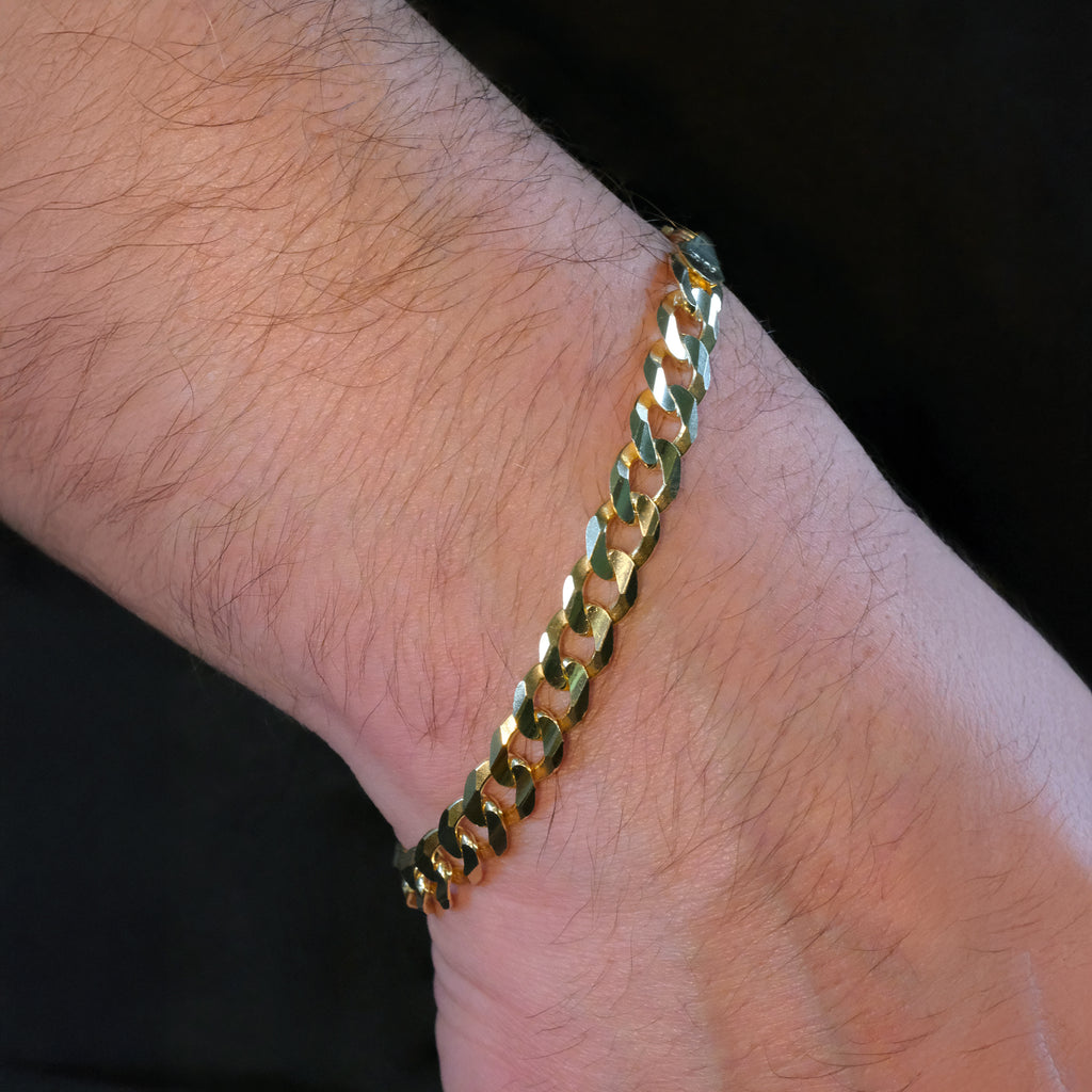 Curb 8mm (Oro Sólido) Pulsera