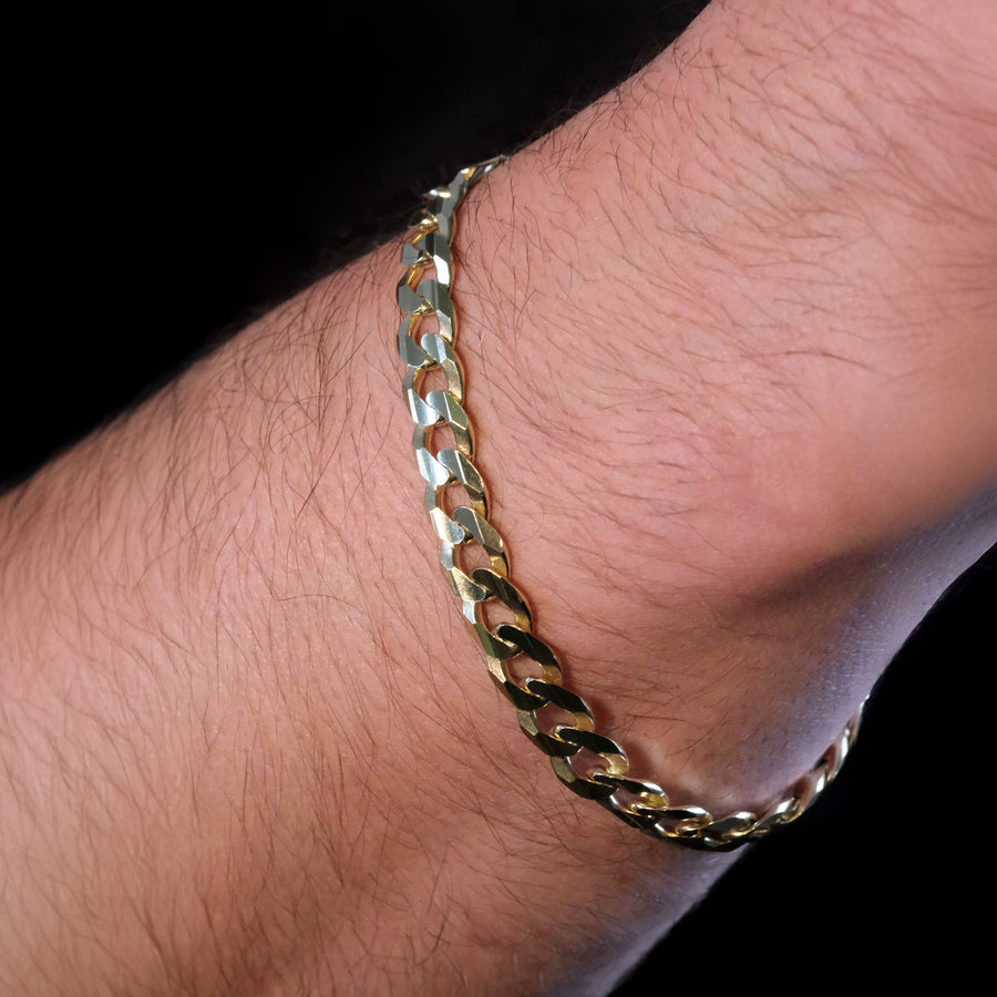 Curb 8mm (Oro Sólido) Pulsera