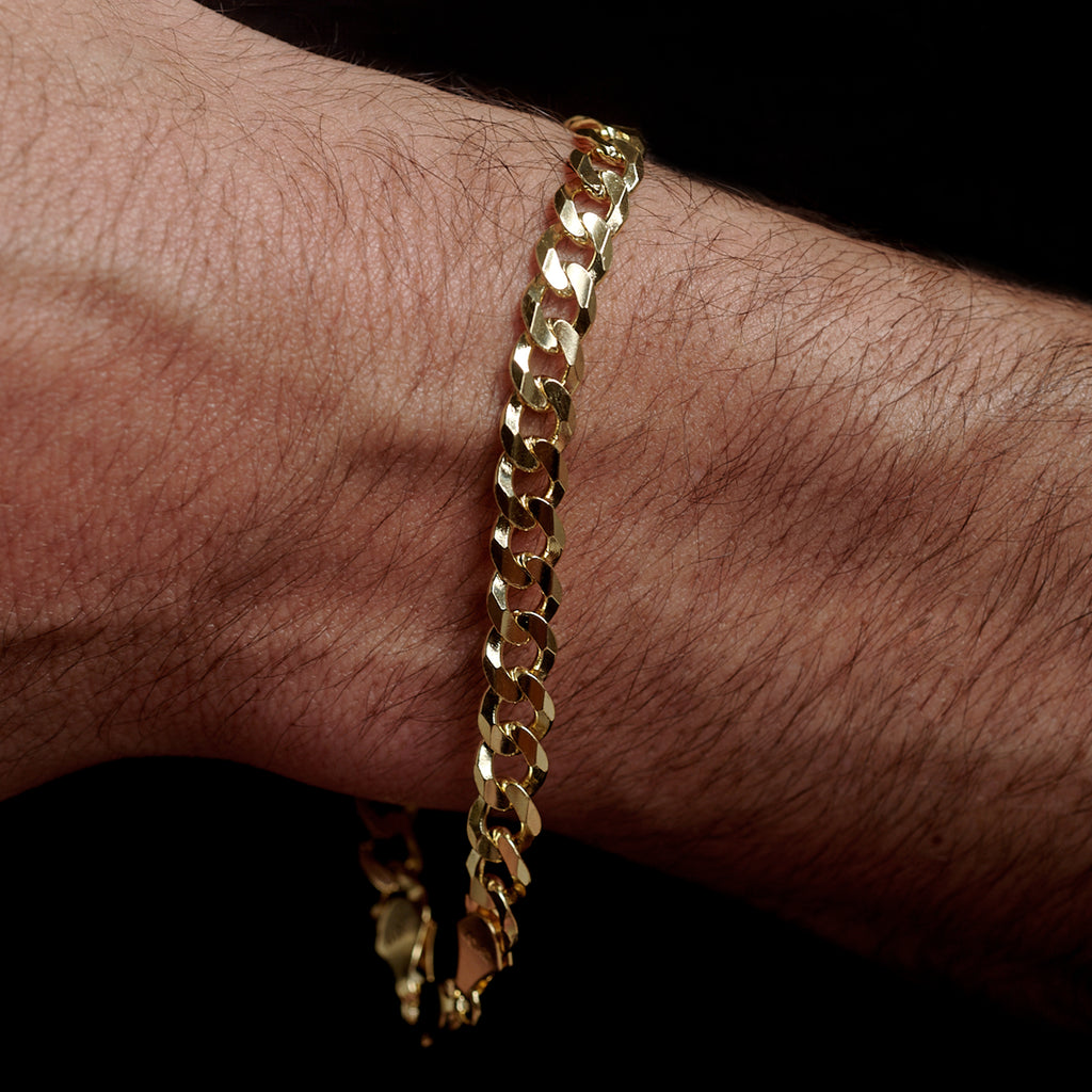 Curb 8mm (Oro Sólido) Pulsera