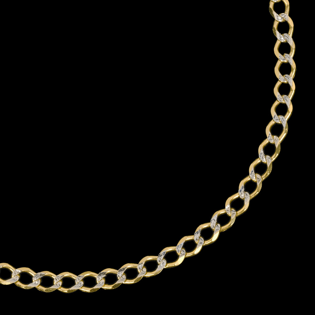 Curb Pavé 3mm (Oro Sólido) Pulsera