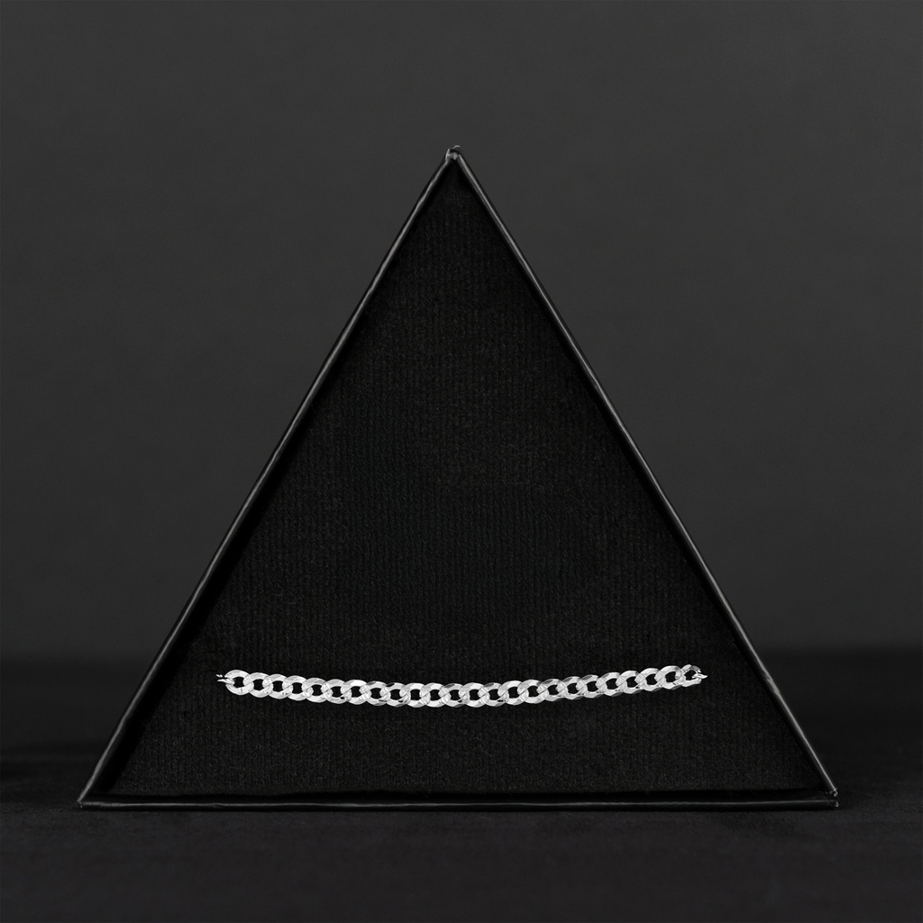 Curb Zegrinada 4mm (Plata) Pulsera