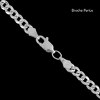 Pulsera Curb Zegrinada 4mm Plata