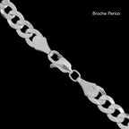 Pulsera Curb Zegrinada 5mm Plata