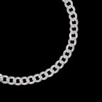 Pulsera Curb Zegrinada 5mm Plata