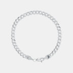 Pulsera Curb Zegrinada 5mm Plata