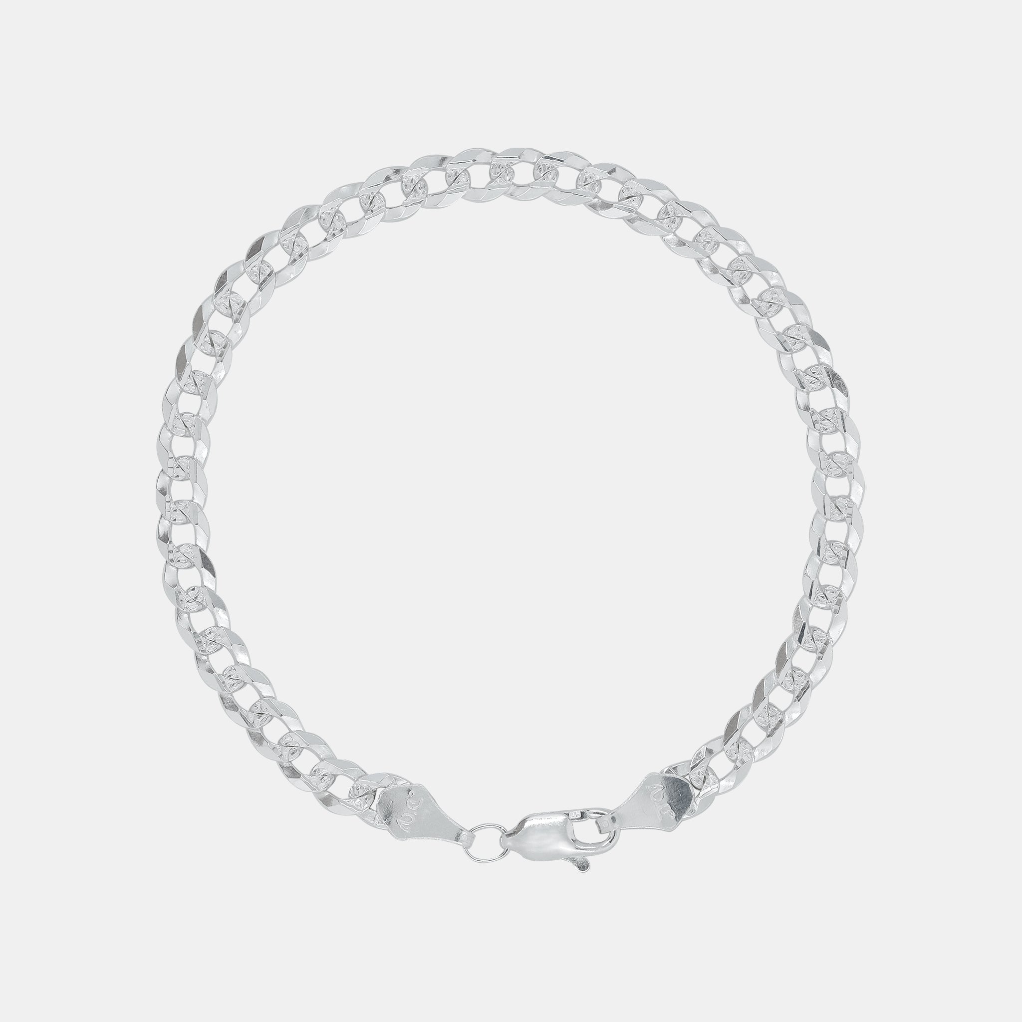 Curb Zegrinada 5mm (Plata) Pulsera